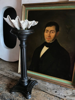 A large Victorian oil painting of a gentleman- French, signed, dated 1848