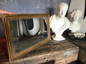 A distressed mercury glass Louis Philippe gilt mirror