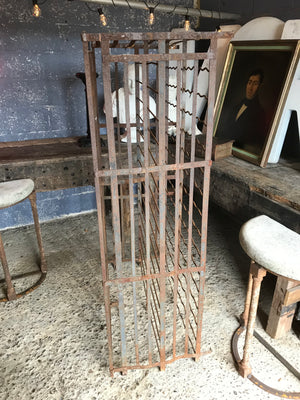 A lockable iron wine cage with 300 bottle capacity