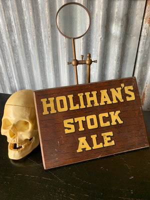 A Holihan Stock Ale trading sign