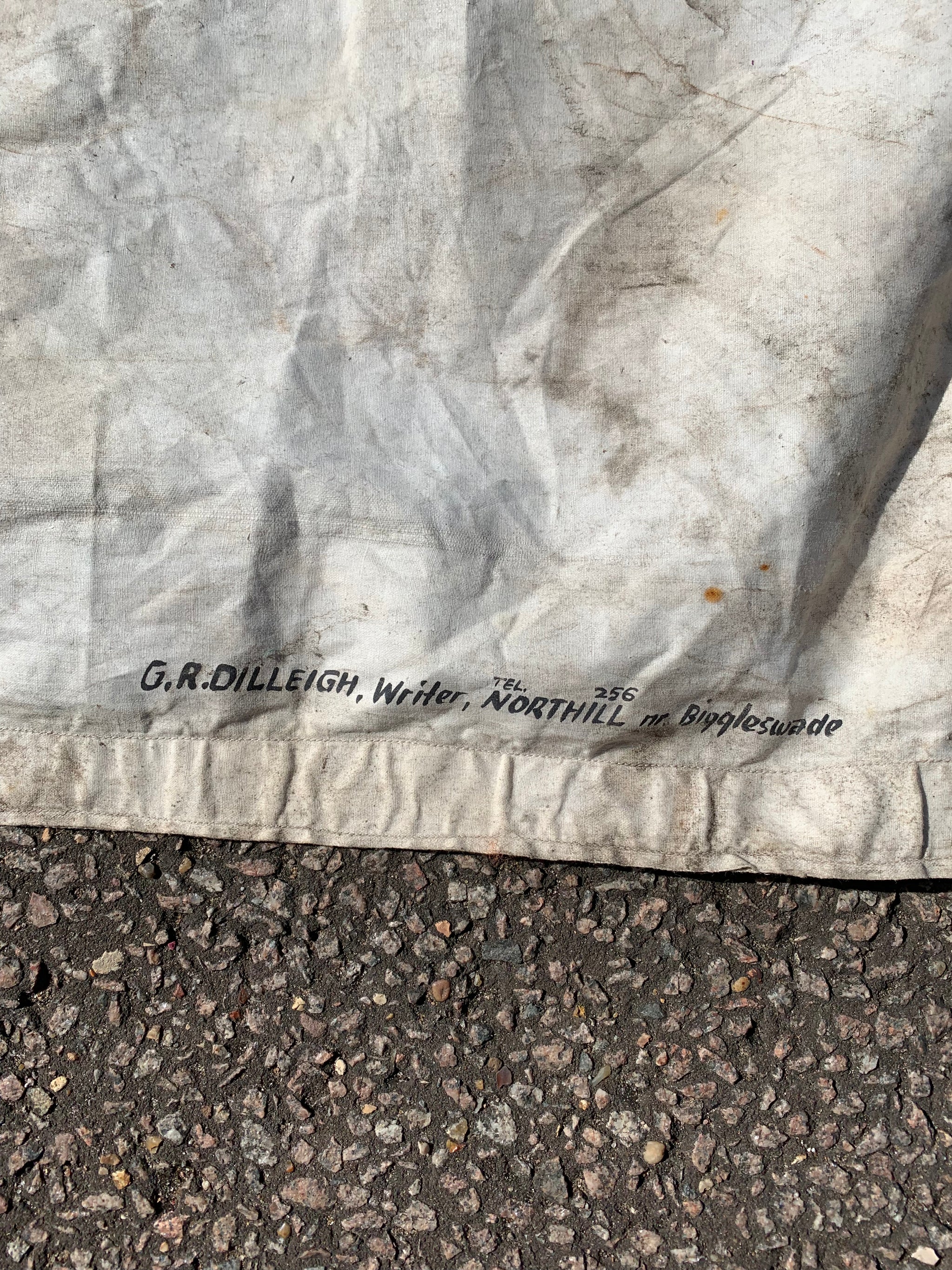 A very large advertising banner for the Billy Graham film 'Souls in Conflict' (1953)