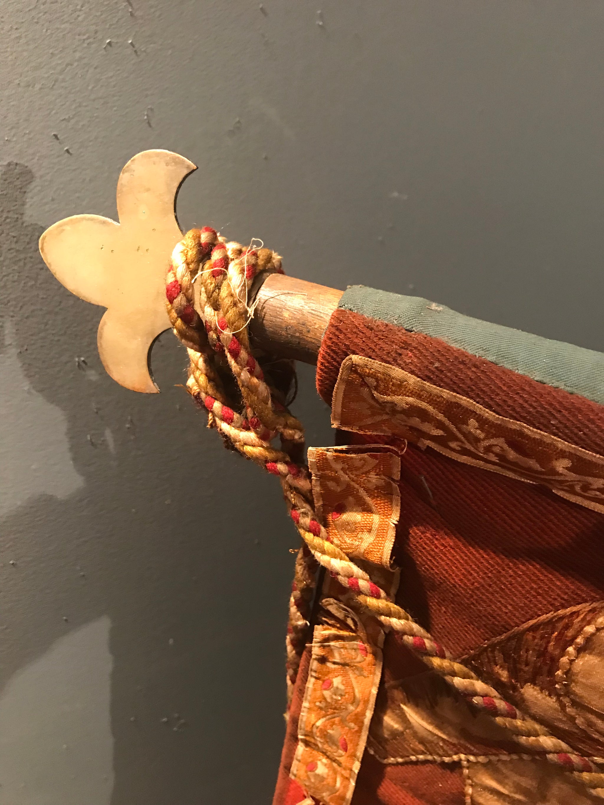 A Victorian Textile Church Banner from St Michael and All Angels, Stanton By Dale