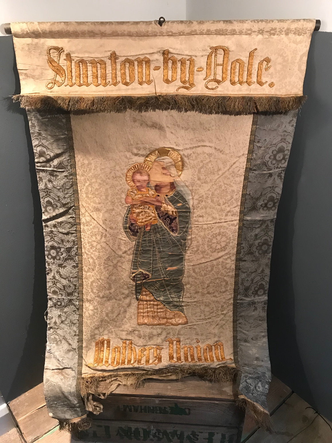 A Victorian Silk Church Banner for The Mothers Union