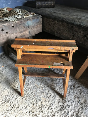 A wooden floor standing school easel