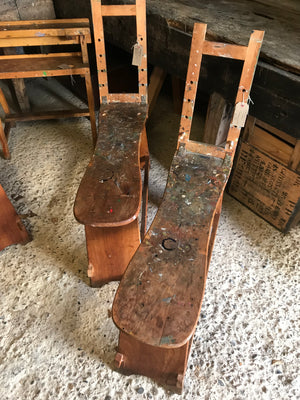 A wooden Winsor & Newton donkey bench easel