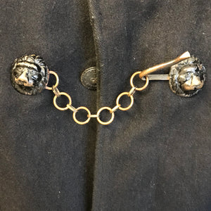 An early woolen police cape with black lion head clasp- Hertfordshire Constabulary