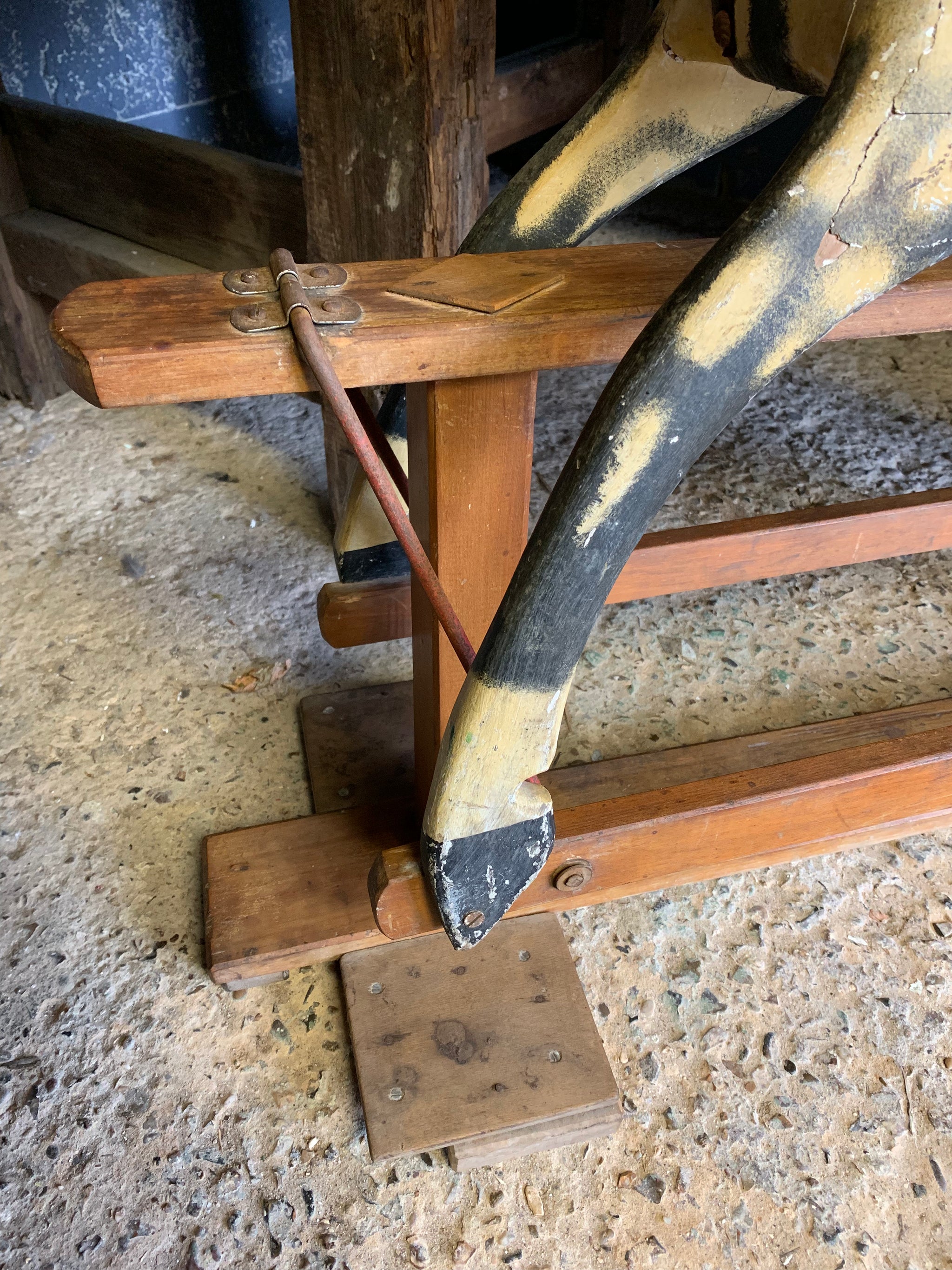 An Edwardian Collinson rocking horse in original condition