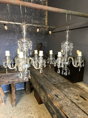 A crystal glass Marie Therese chandelier