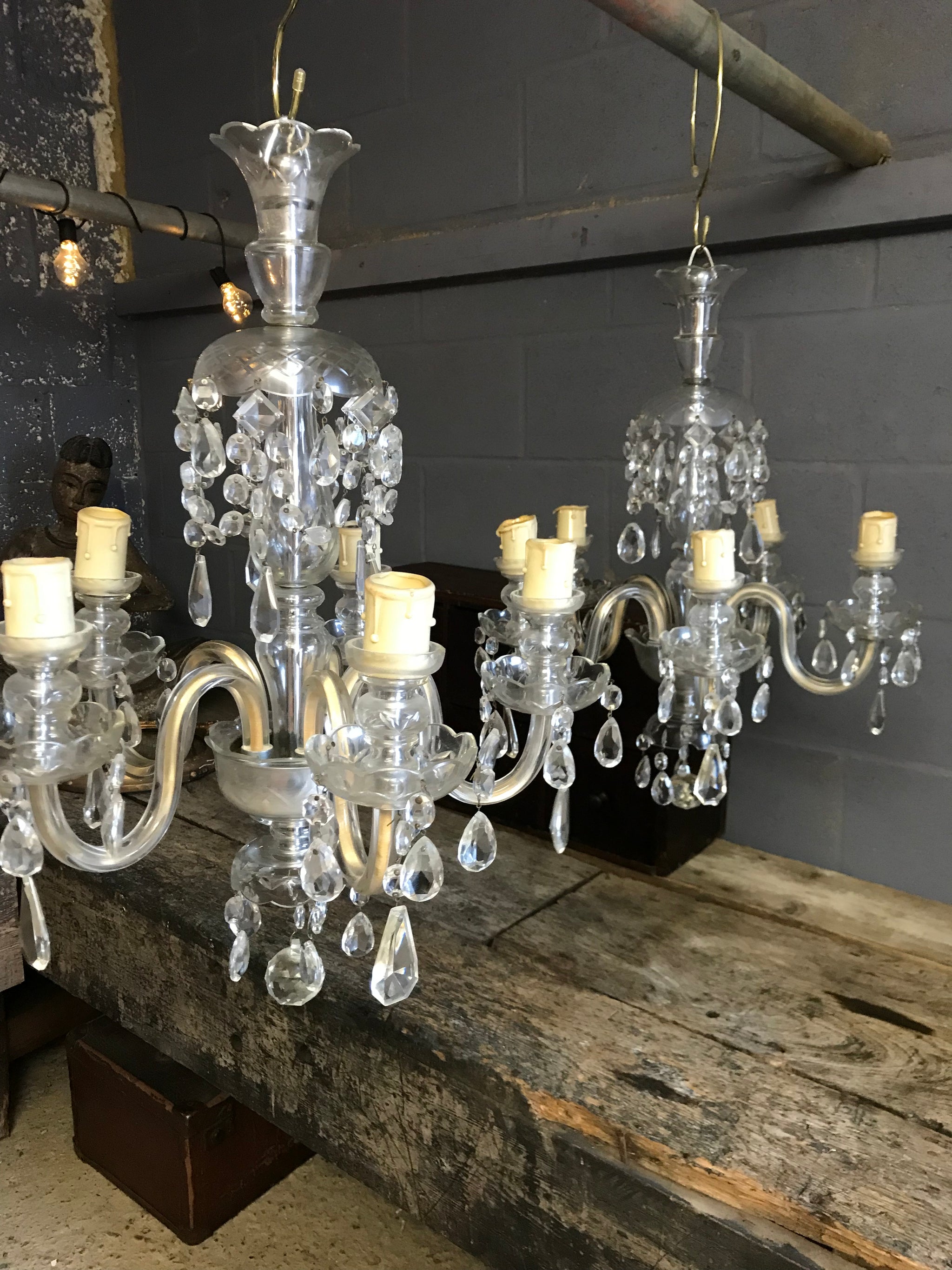A crystal glass Marie Therese chandelier