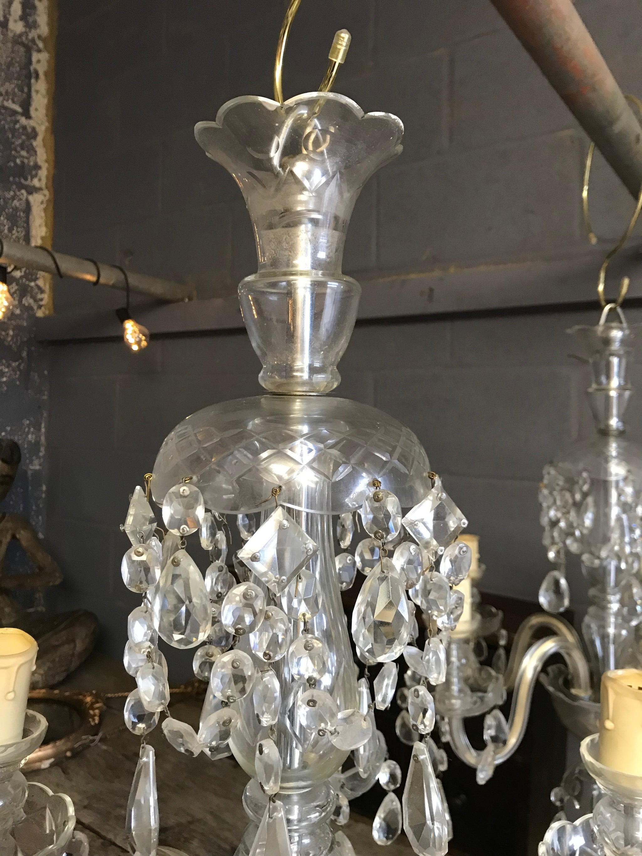 A crystal glass Marie Therese chandelier