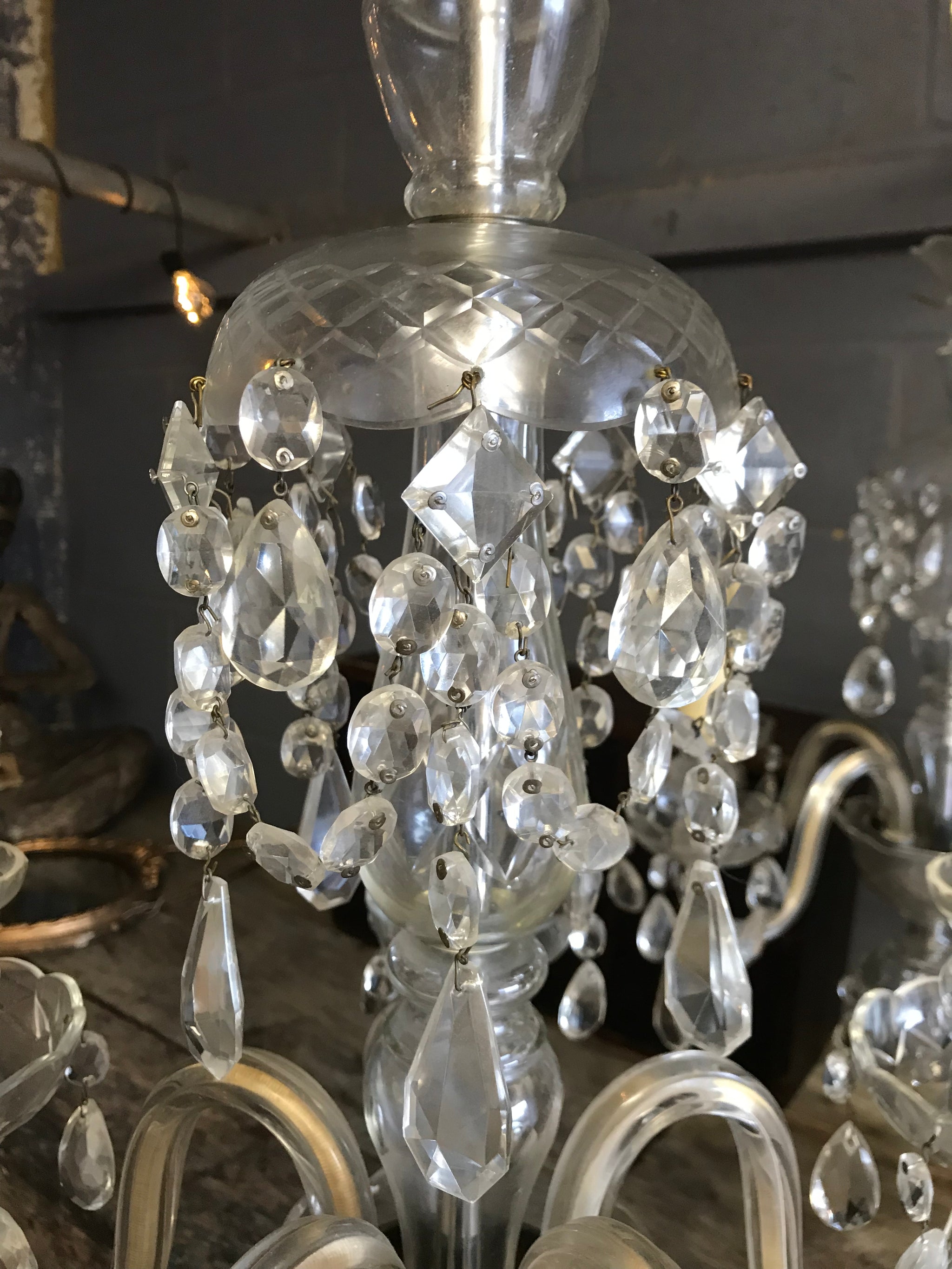 A crystal glass Marie Therese chandelier