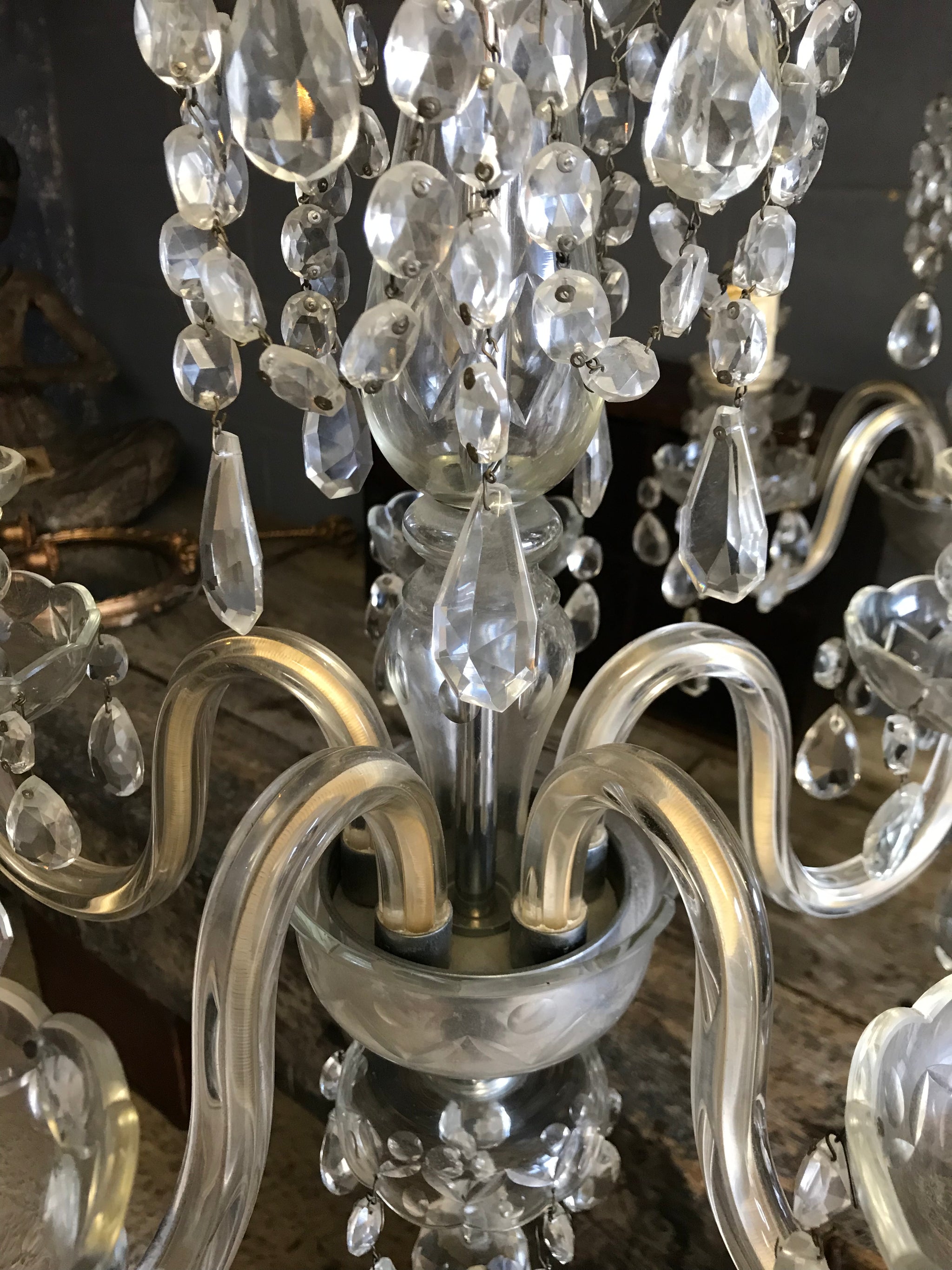 A crystal glass Marie Therese chandelier