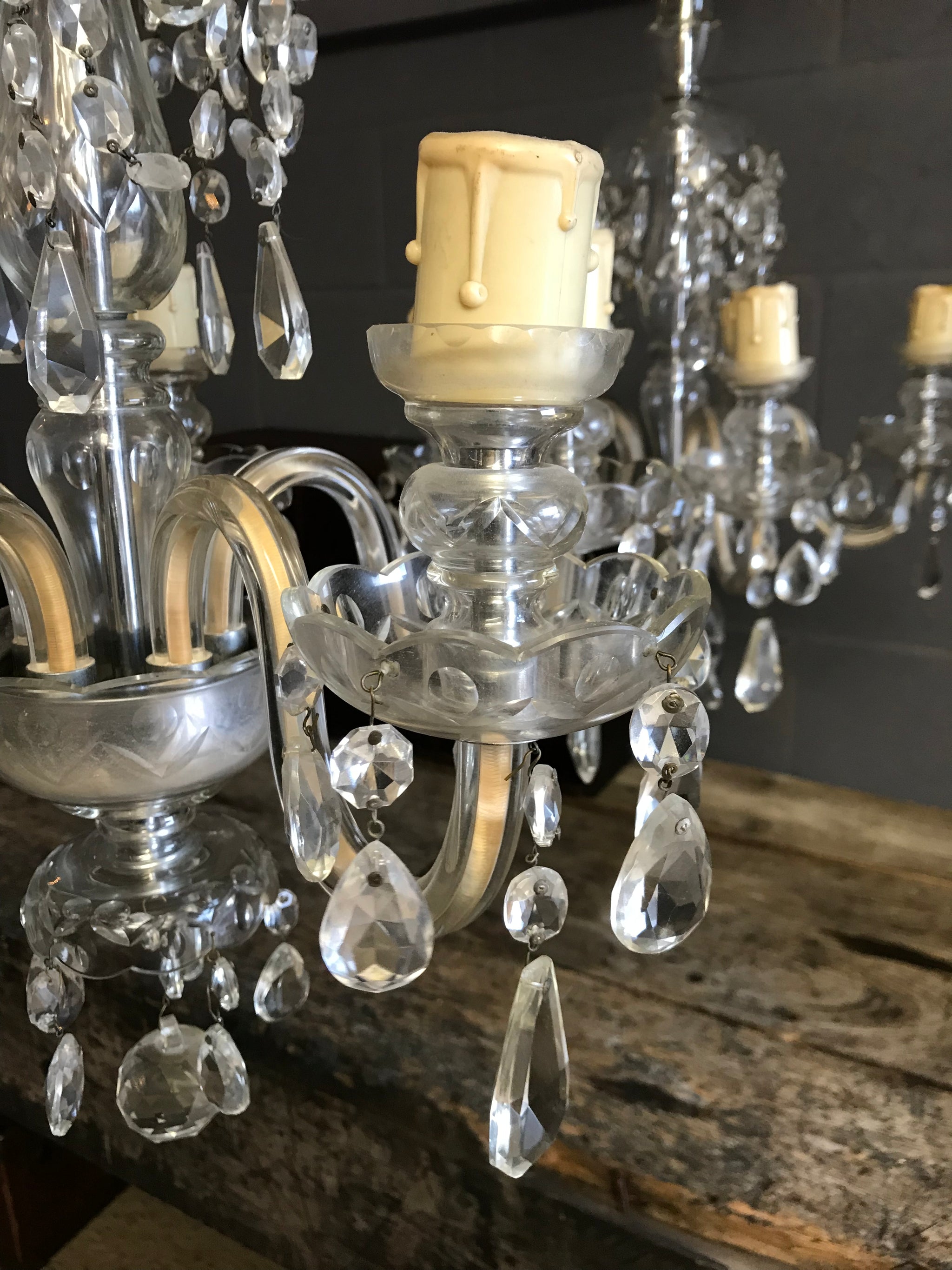 A crystal glass Marie Therese chandelier