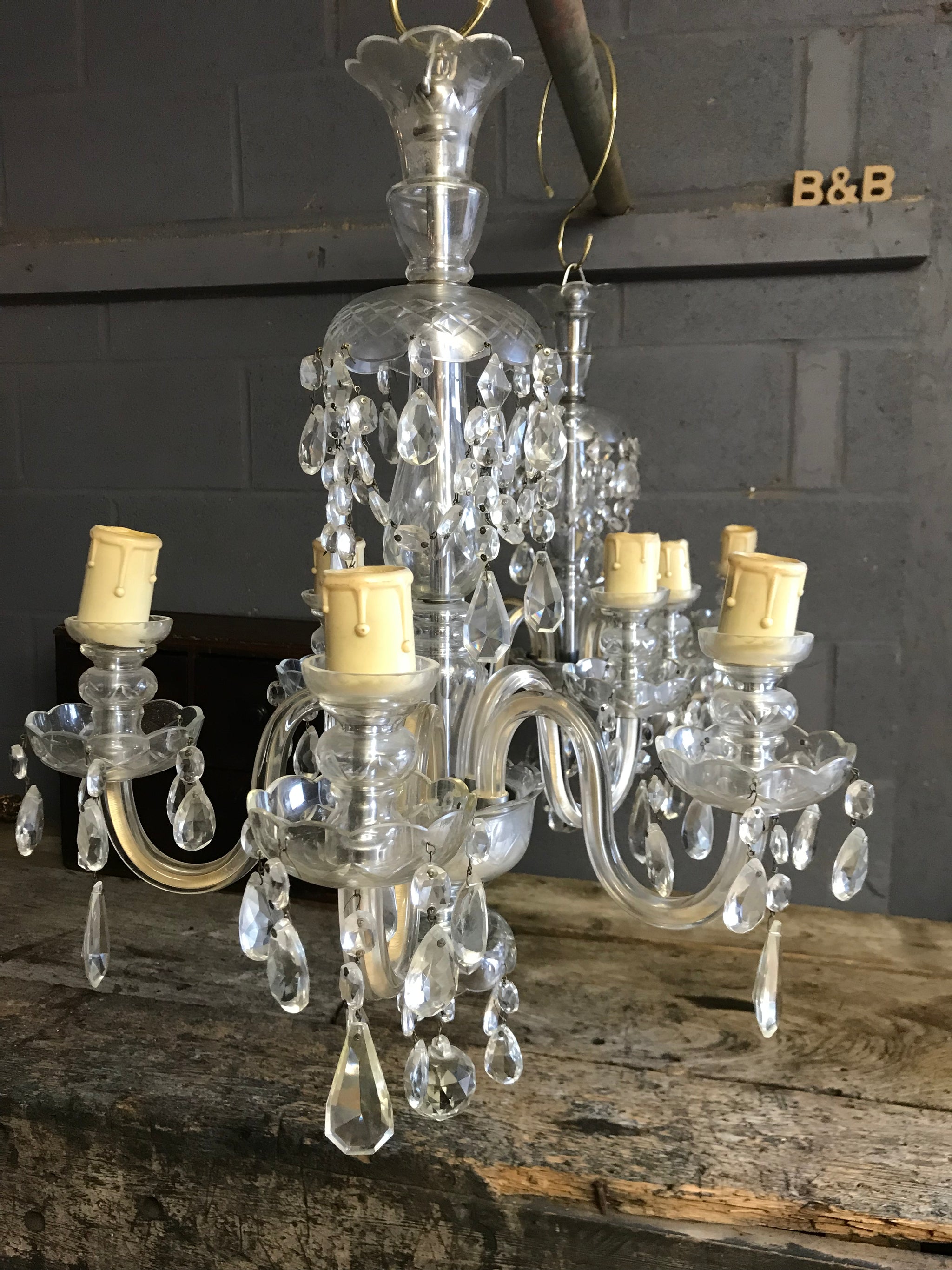 A crystal glass Marie Therese chandelier
