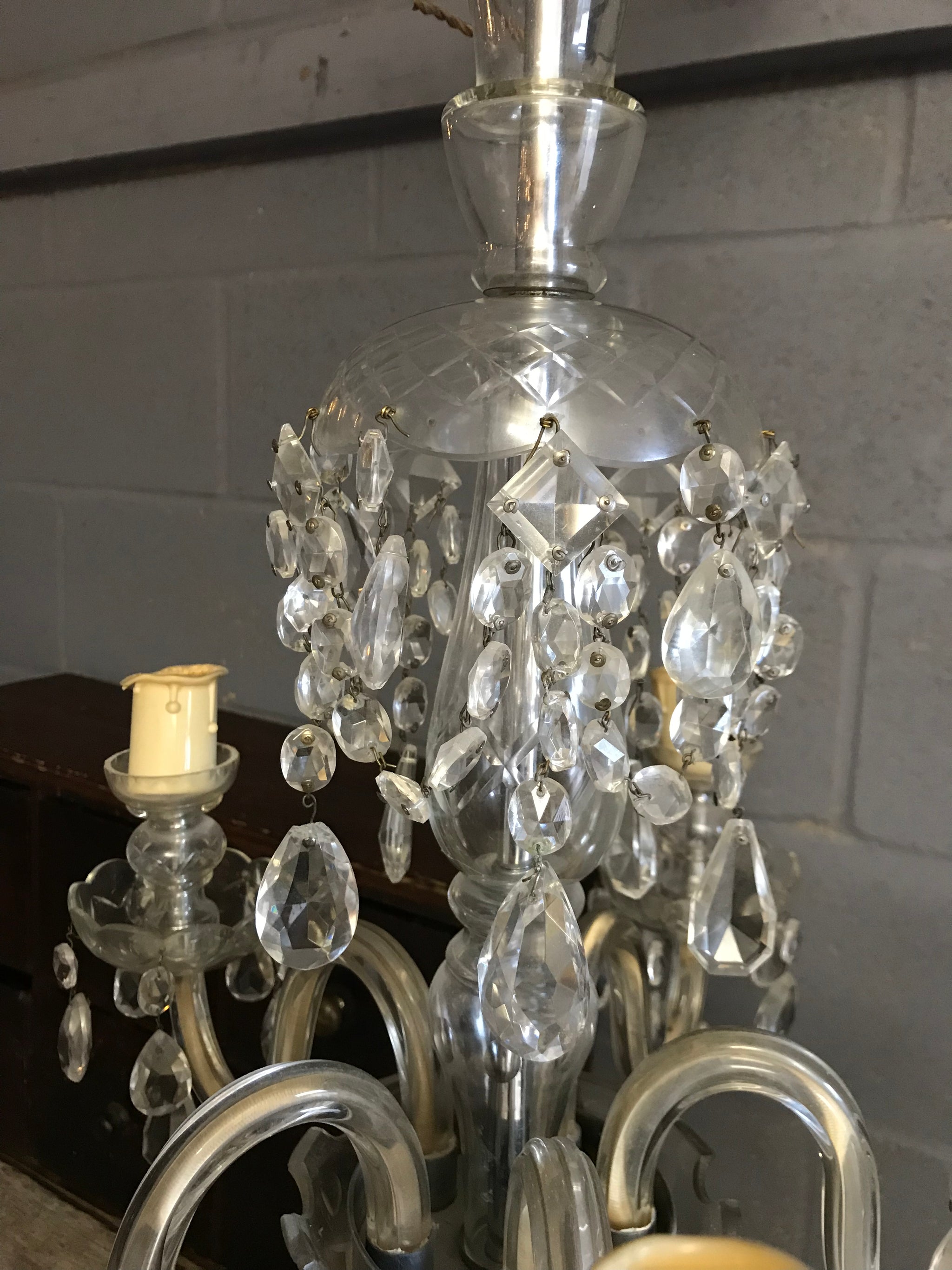 A crystal glass Marie Therese chandelier