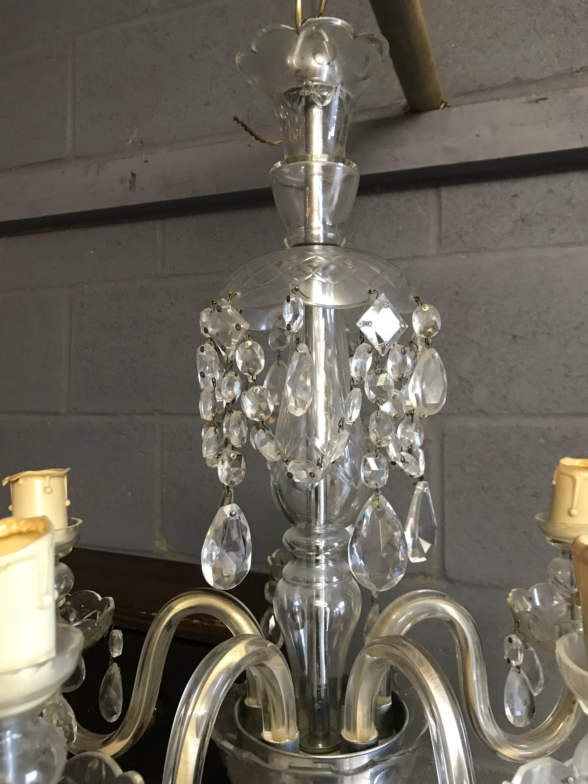 A crystal glass Marie Therese chandelier