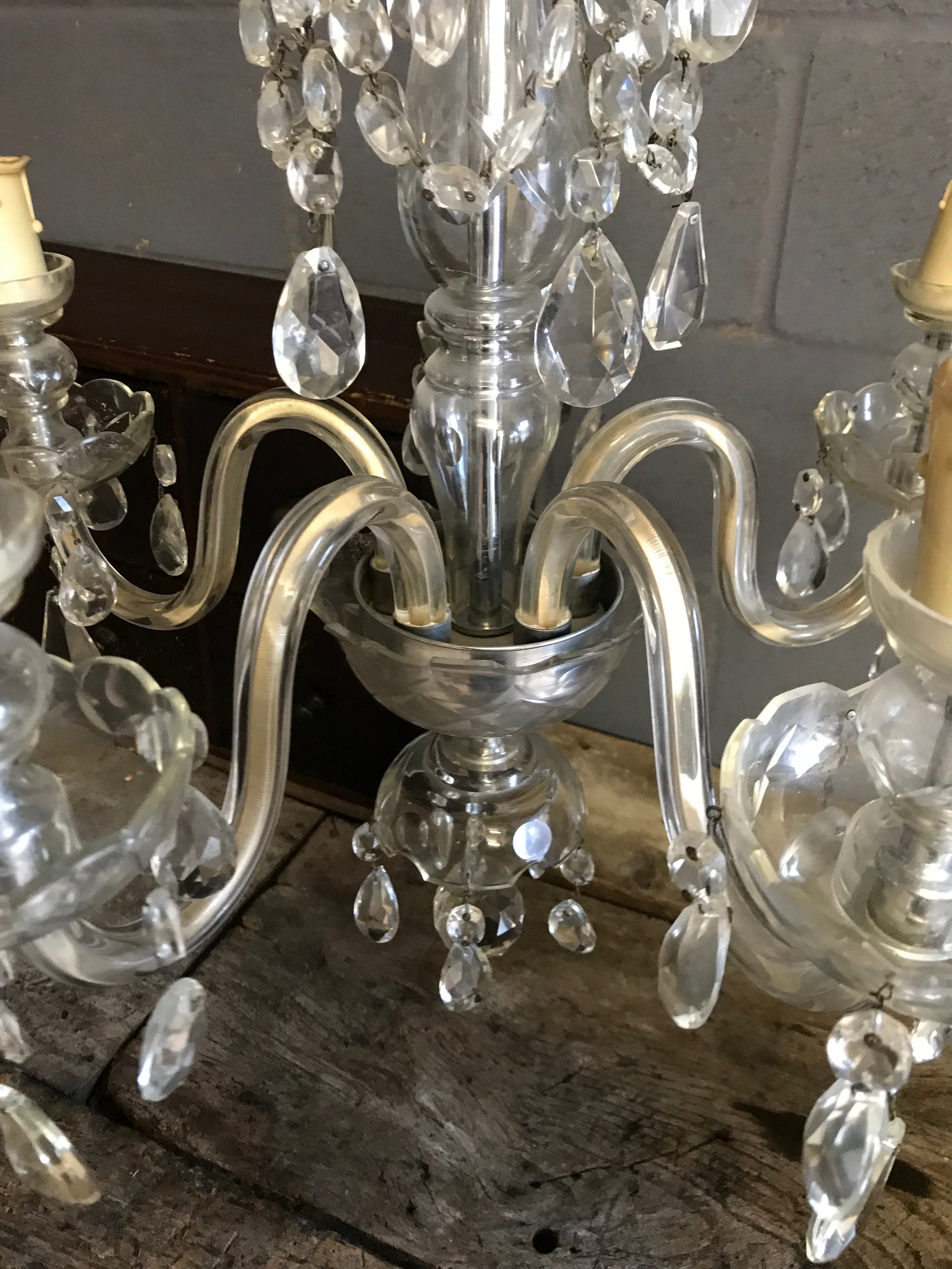 A crystal glass Marie Therese chandelier