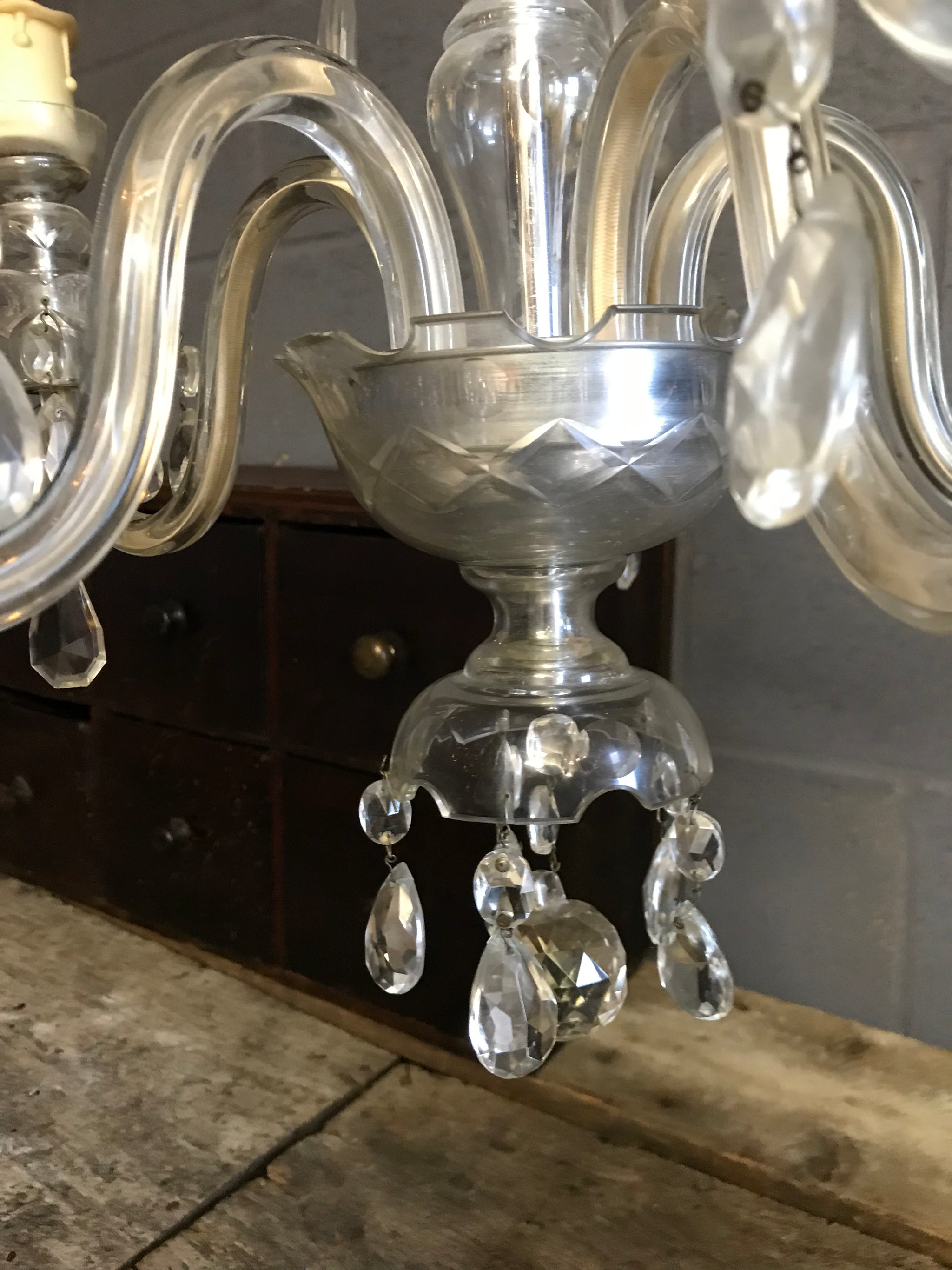 A crystal glass Marie Therese chandelier