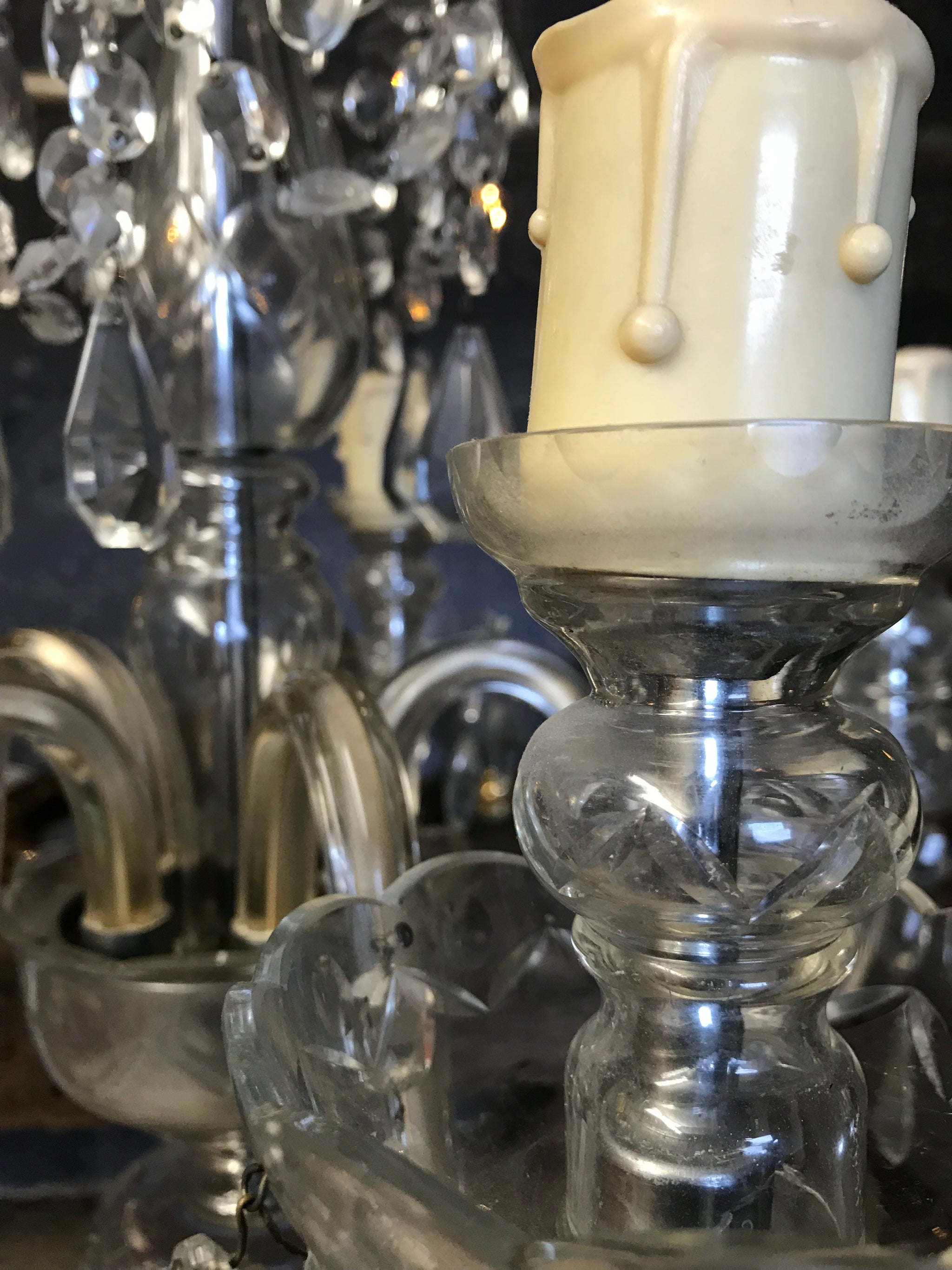 A crystal glass Marie Therese chandelier