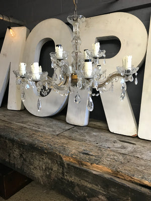 A pair of large Viennese dressed chandeliers
