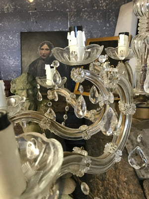 A pair of large Viennese dressed chandeliers