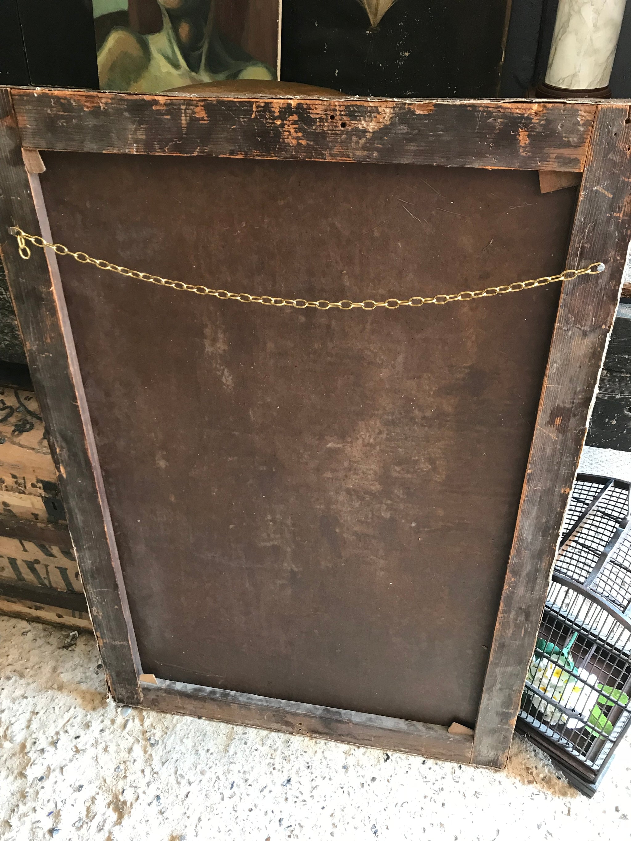 A religious oil portrait painting depicting Jesus Christ carrying His cross- large