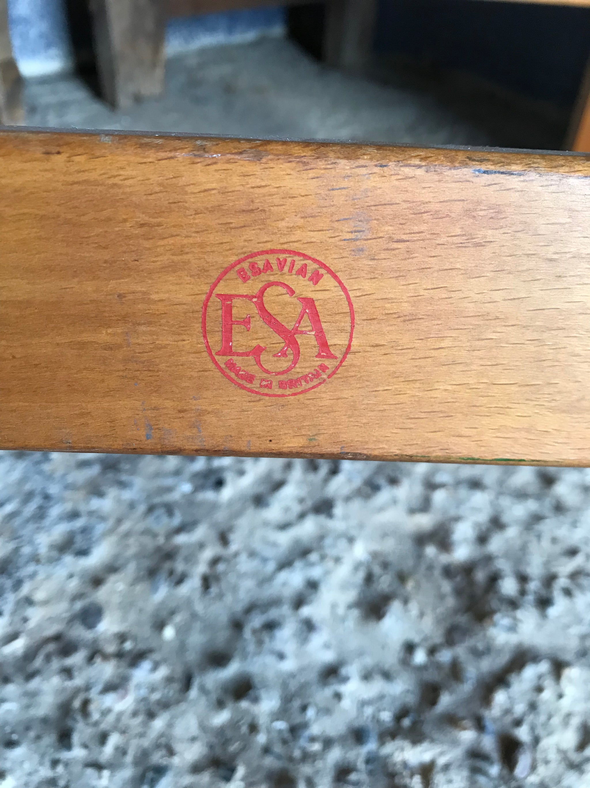 A flat full size floor standing studio peg easel