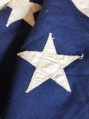 A hand stitched fabric 48 Star Stars and Stripes flag by Bulldog Bunting