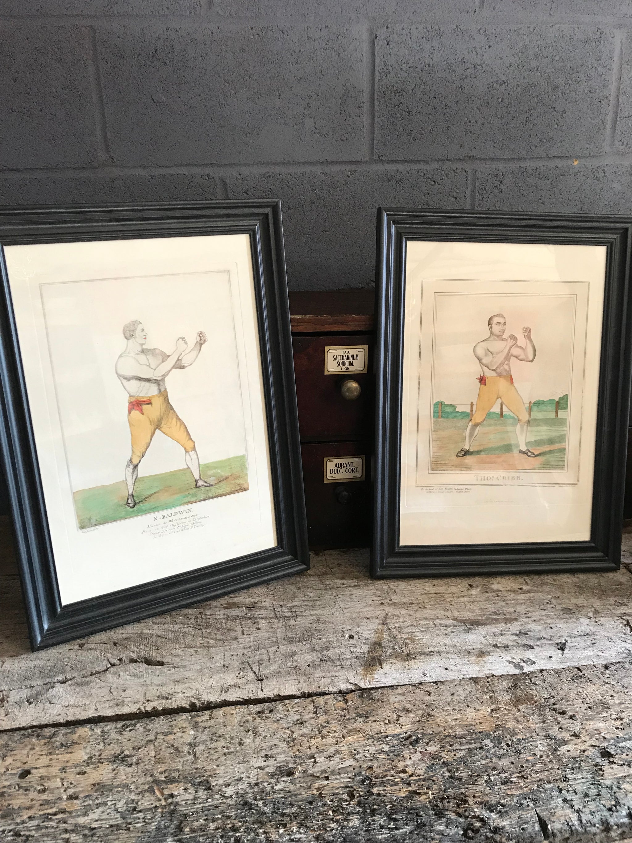 A pair of Georgian bare knuckle boxer engravings