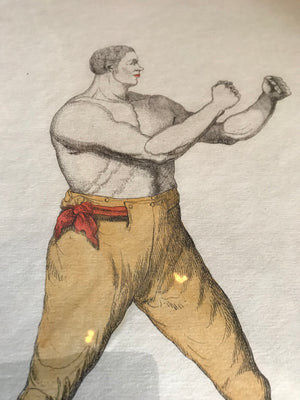 A pair of Georgian bare knuckle boxer engravings