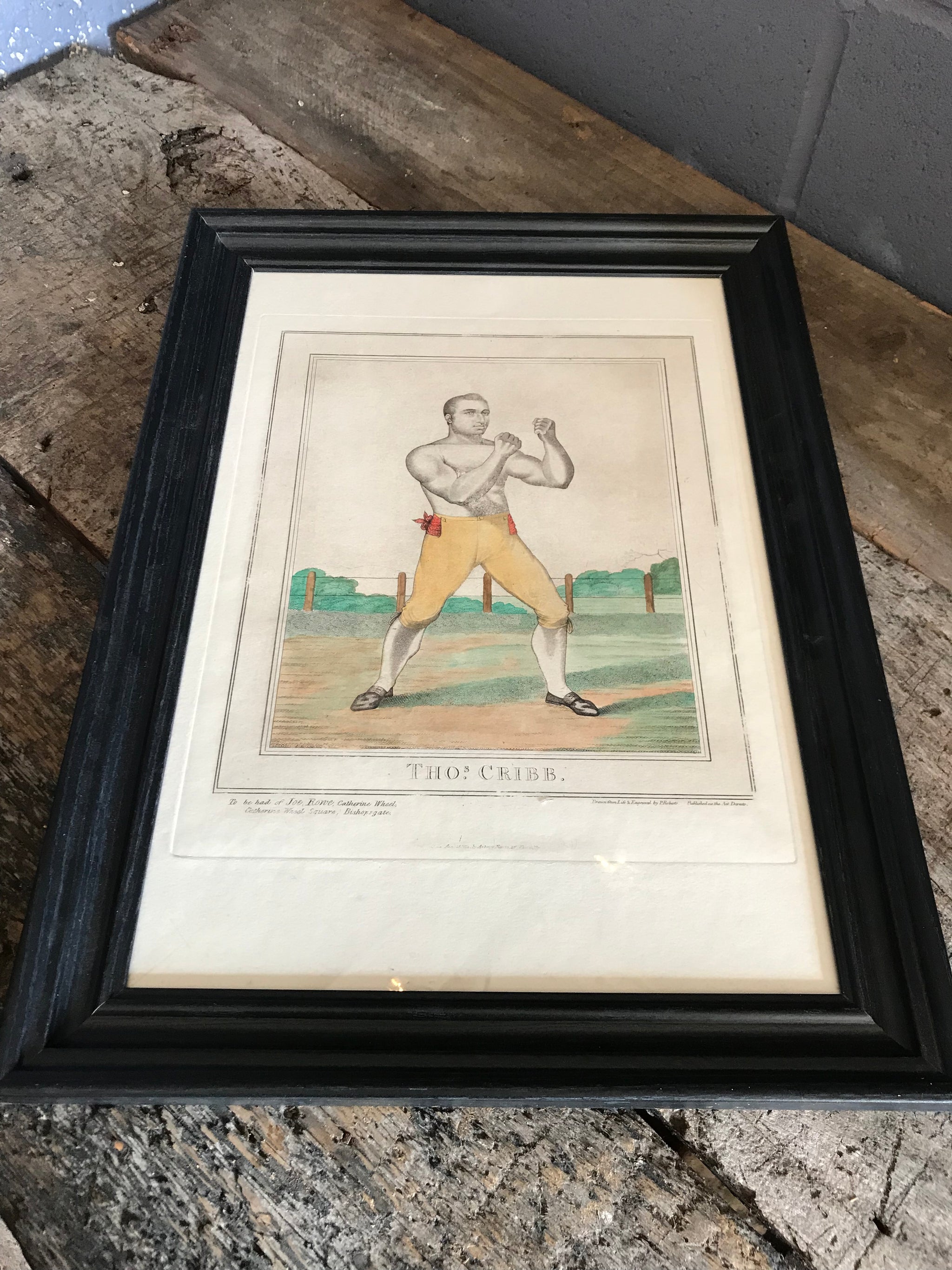 A pair of Georgian bare knuckle boxer engravings