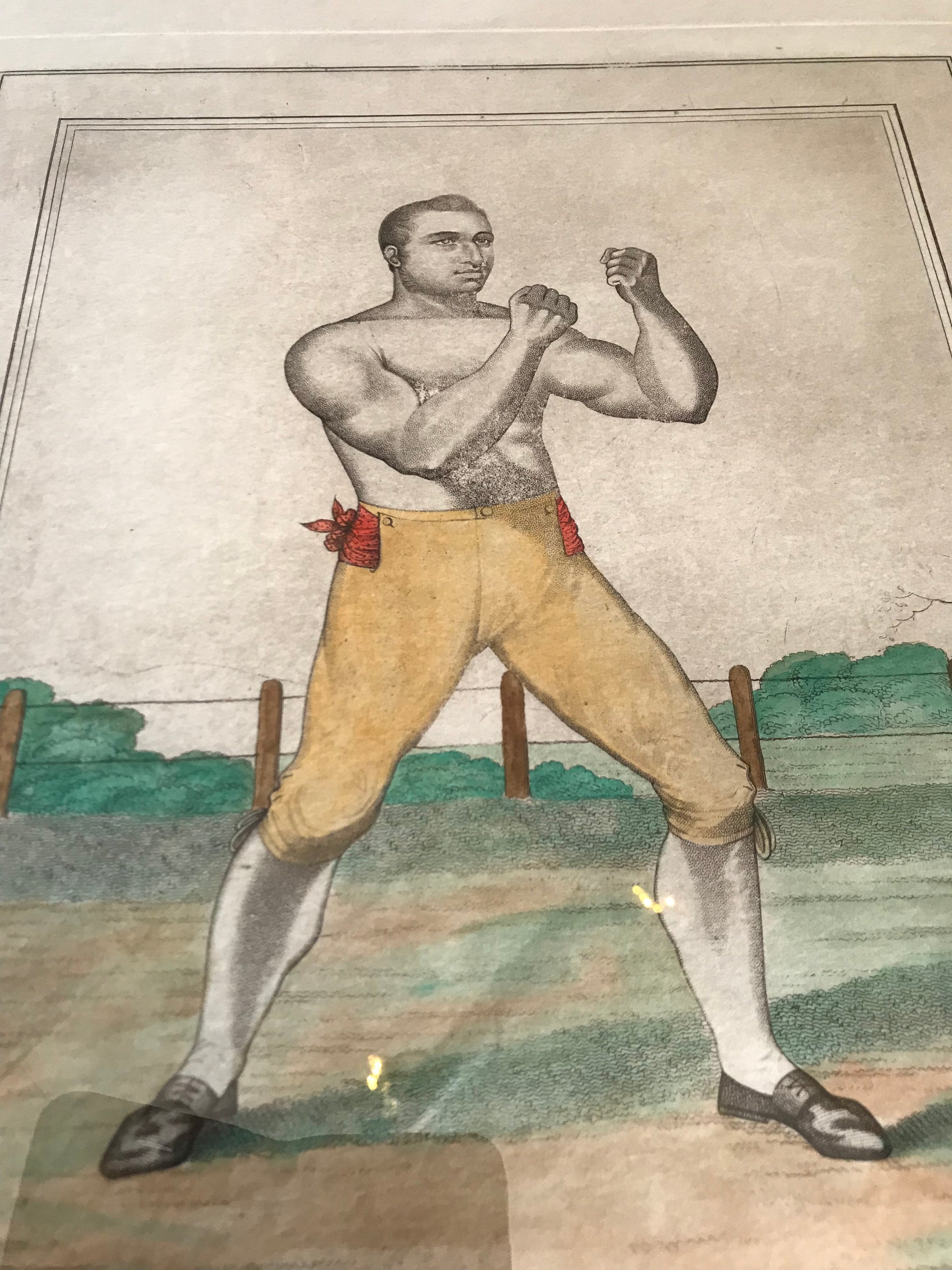 A pair of Georgian bare knuckle boxer engravings