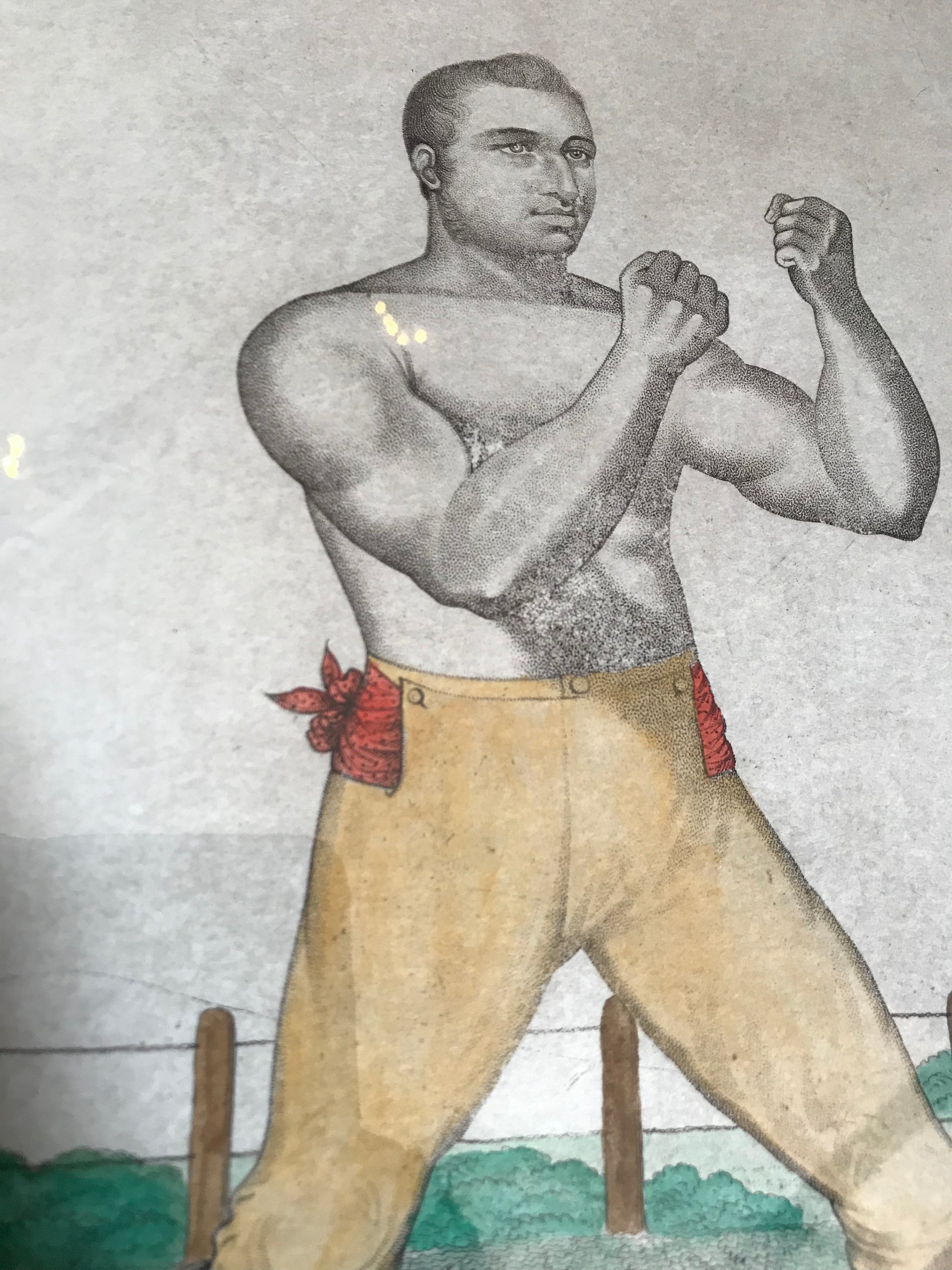 A pair of Georgian bare knuckle boxer engravings