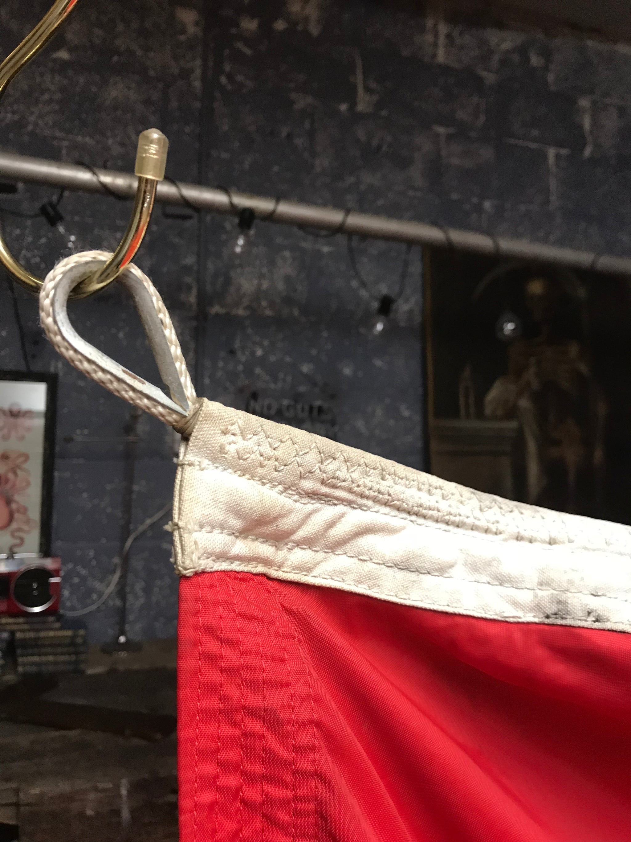 A large fairground or circus style Shanghai Acrobatic Theater of China banner