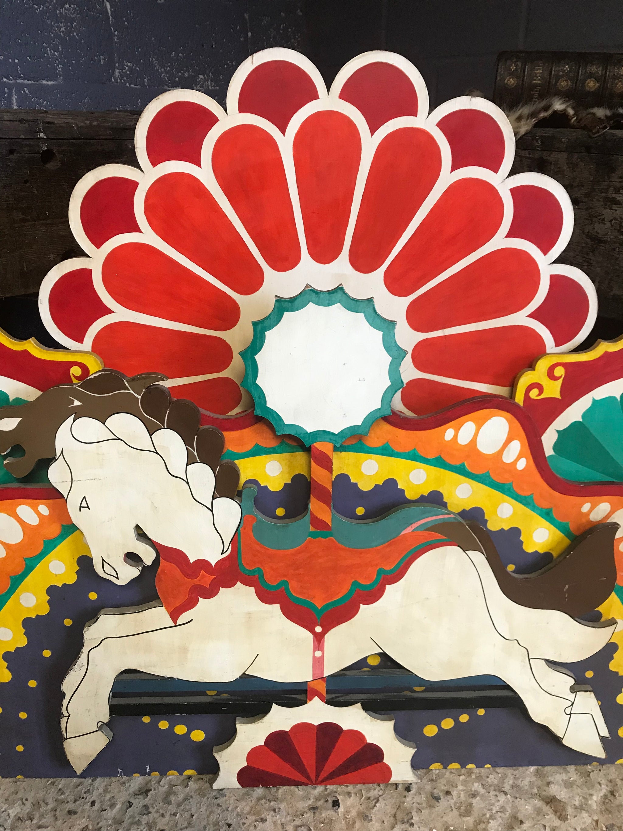 A Rex Whistler for Cecil Beaton style horse carousel fairground panel