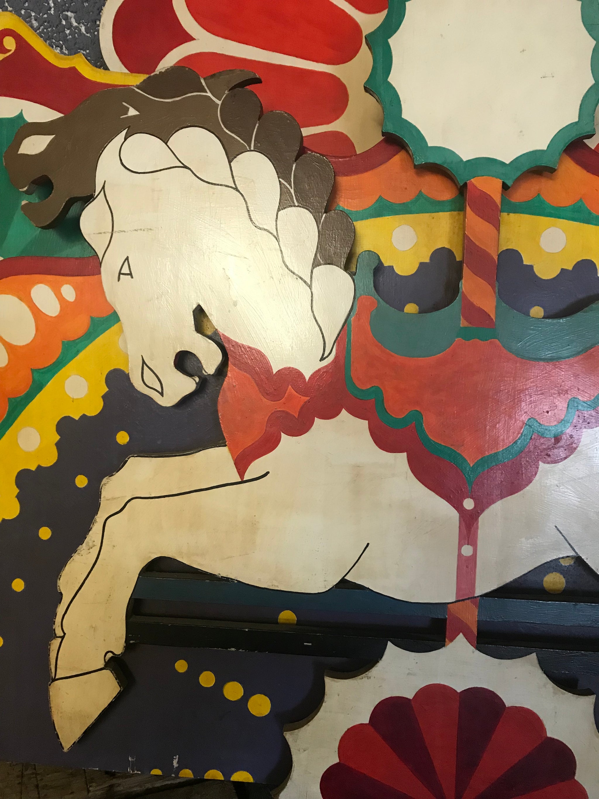 A Rex Whistler for Cecil Beaton style horse carousel fairground panel