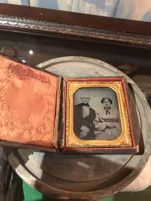 A 19th Century daguerreotype cased photograph of a couple