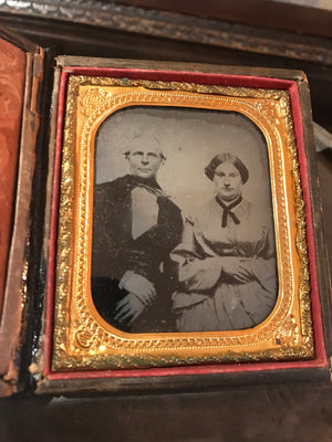 A 19th Century daguerreotype cased photograph of a couple