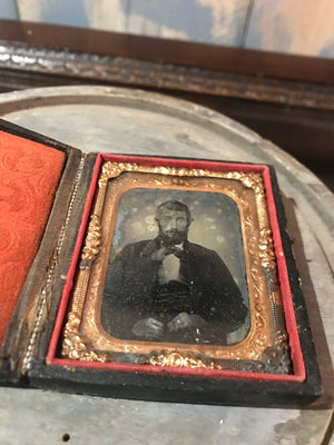 A 19th Century daguerreotype cased photograph of a gentleman