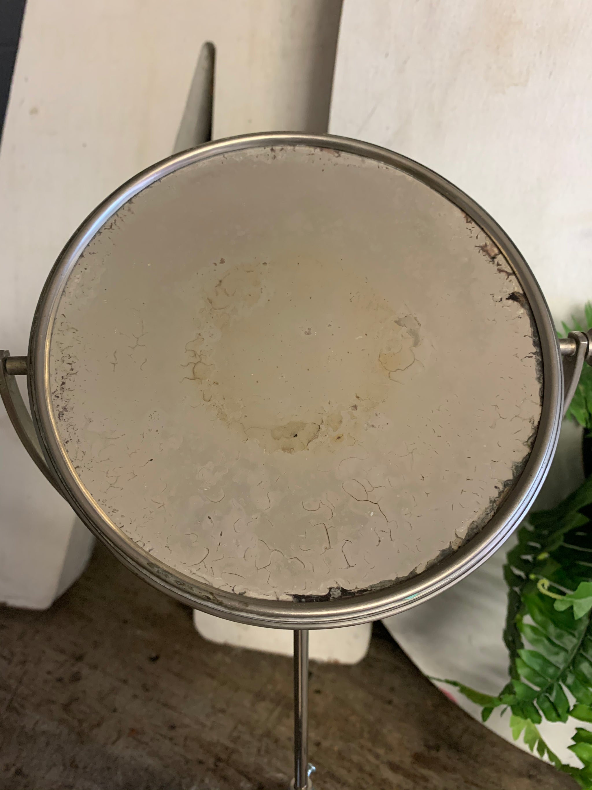 An Art Deco free standing adjustable shaving mirror