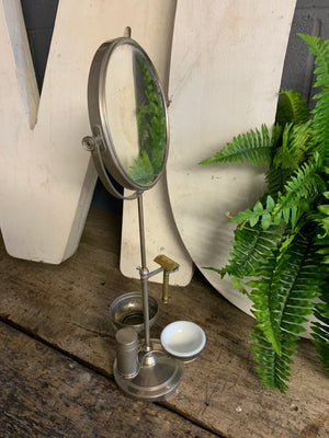 An Art Deco free standing adjustable shaving mirror