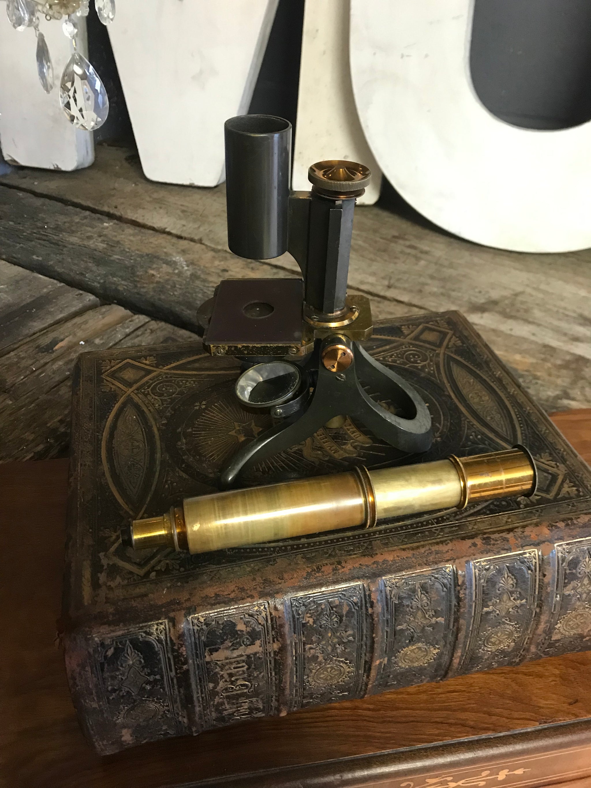 A 19th Century James Swift brass monocular microscope