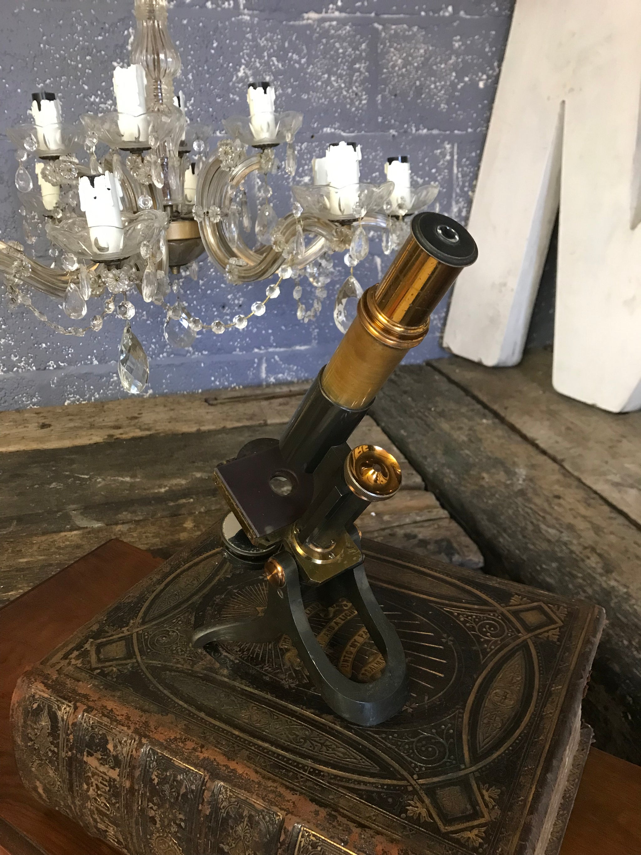 A 19th Century James Swift brass monocular microscope