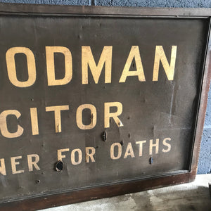 A Victorian gilt solicitor trade advertising sign