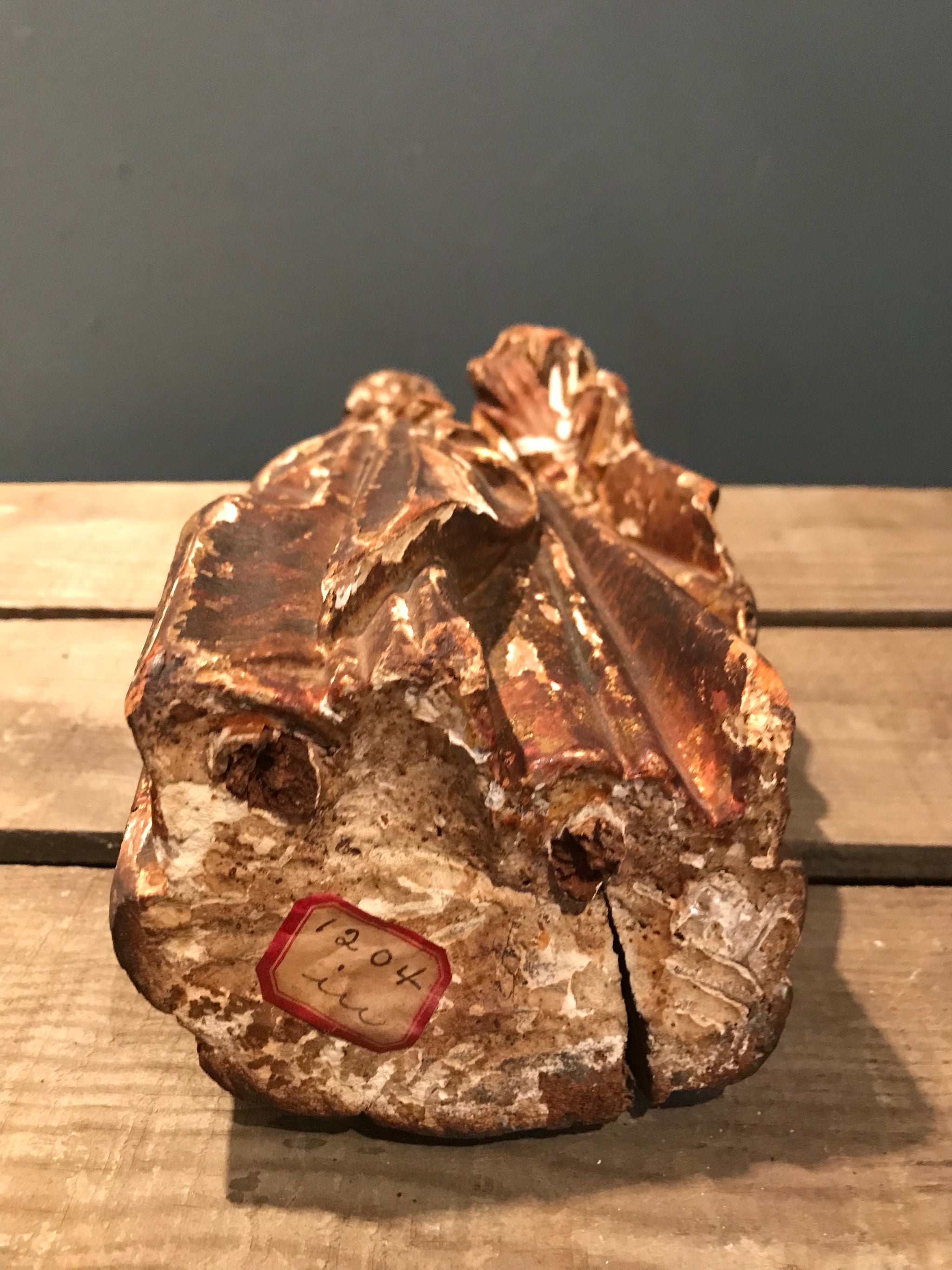 A large polychrome wooden Santos figure of Joseph