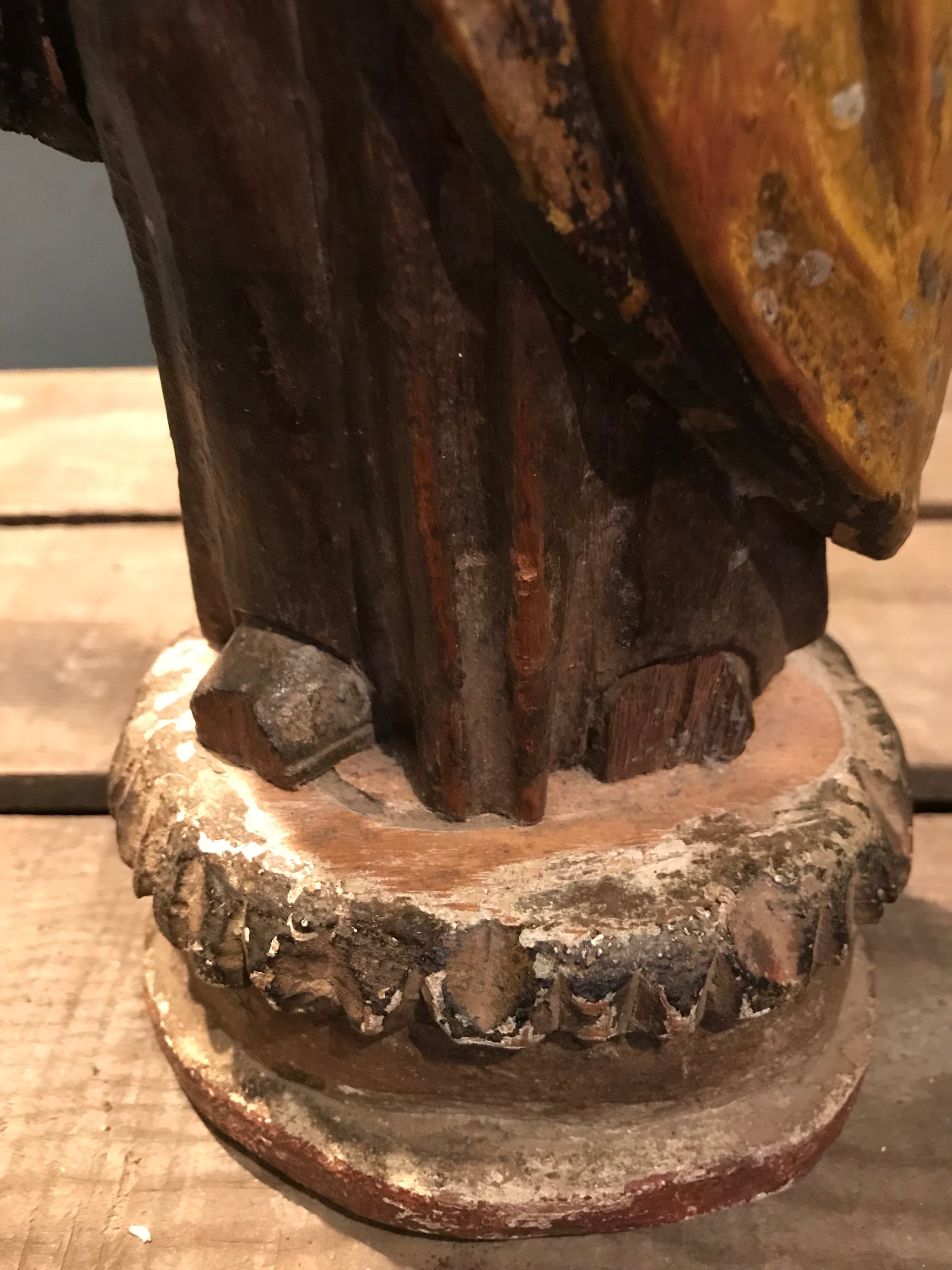 A large polychrome wooden Santos figure of Joseph (2)