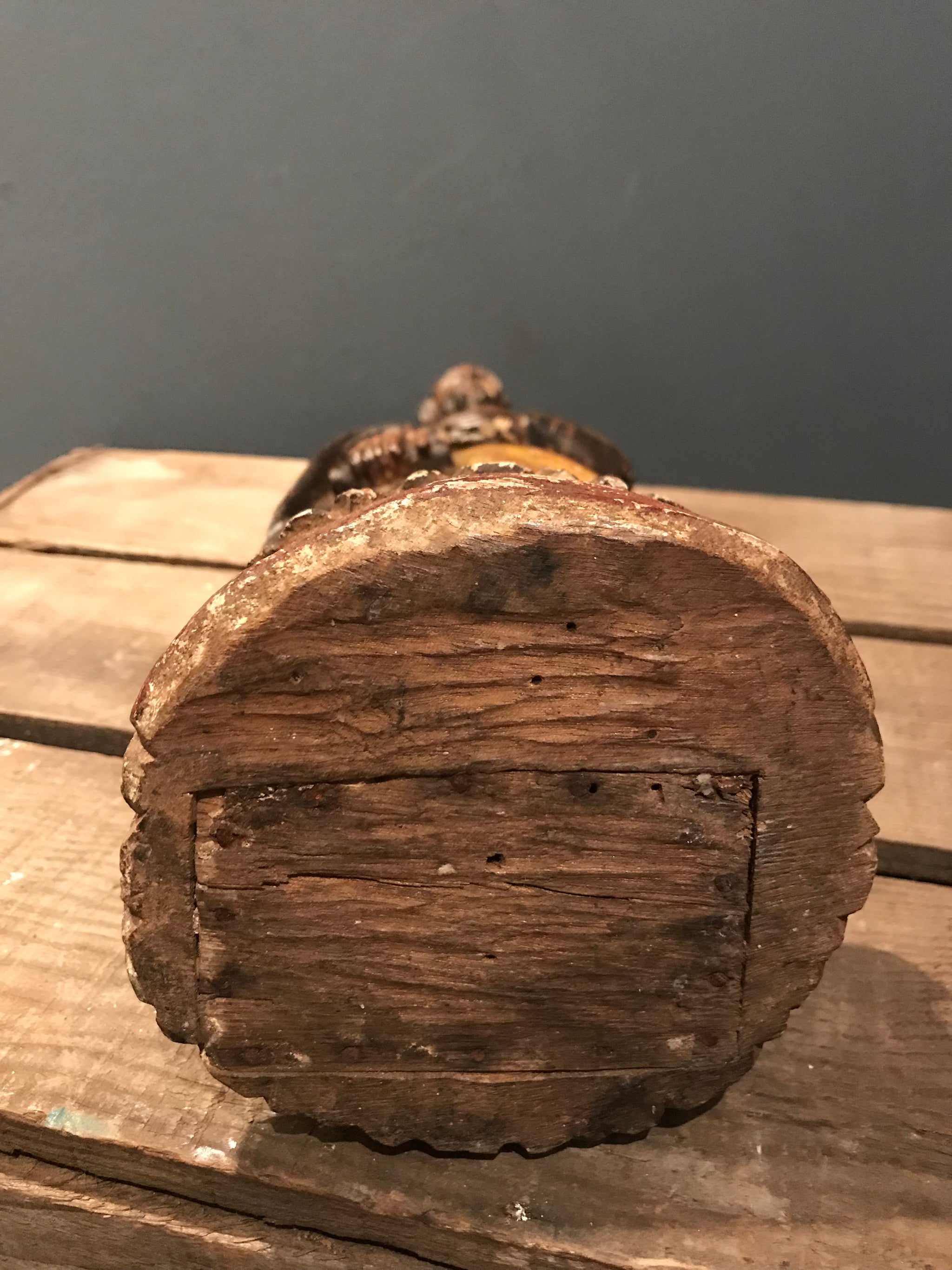 A large polychrome wooden Santos figure of Joseph (2)