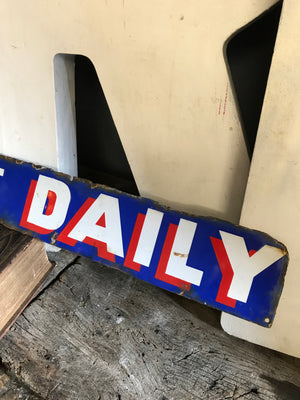 A rare pair of original Daily Mail Newspaper enamel advertising signs