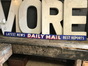 A rare pair of original Daily Mail Newspaper enamel advertising signs