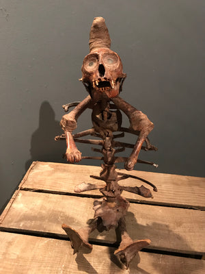 A 19th Century African witch doctor monkey staff fetish